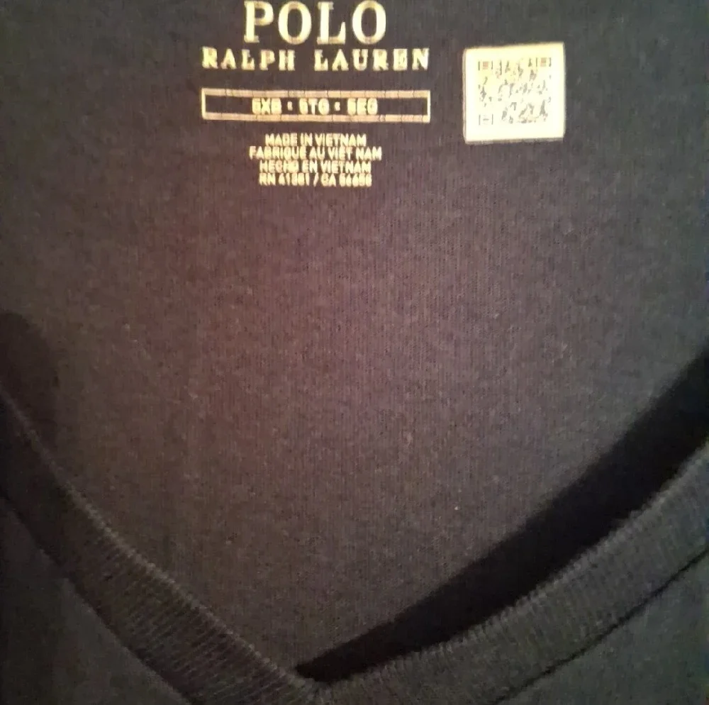 Polo by Ralph Lauren Black V-Neck Tee Shirt with Red Pony. 5XB (Worn 1nce)